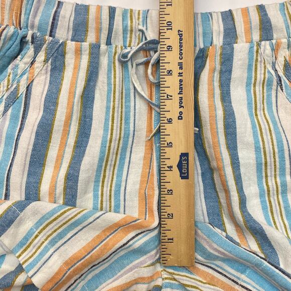 Linen Rayon Pull on Drawstring Sz M boho beach summer shorts coastal Old Money - Picture 4 of 11